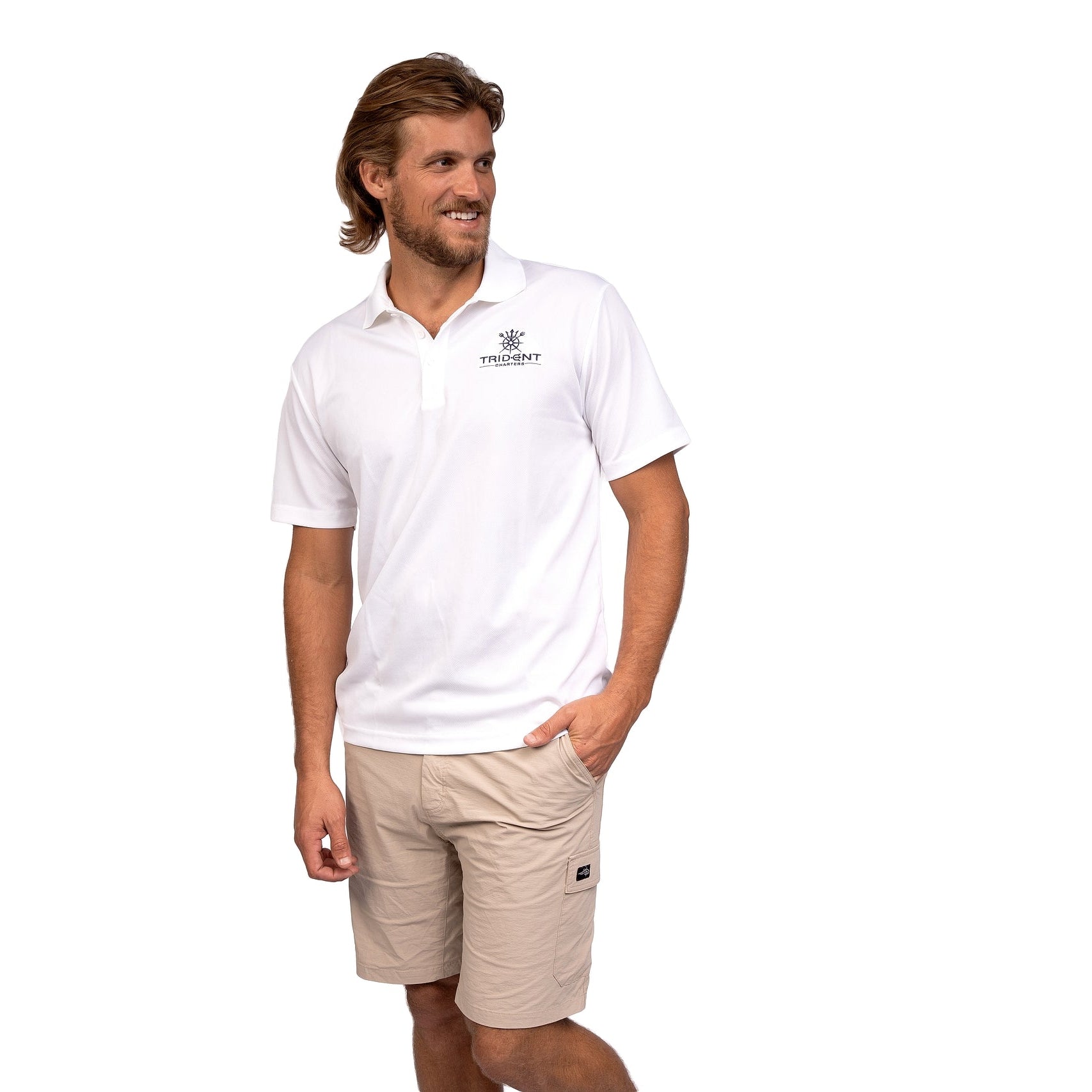 White Trident Polo