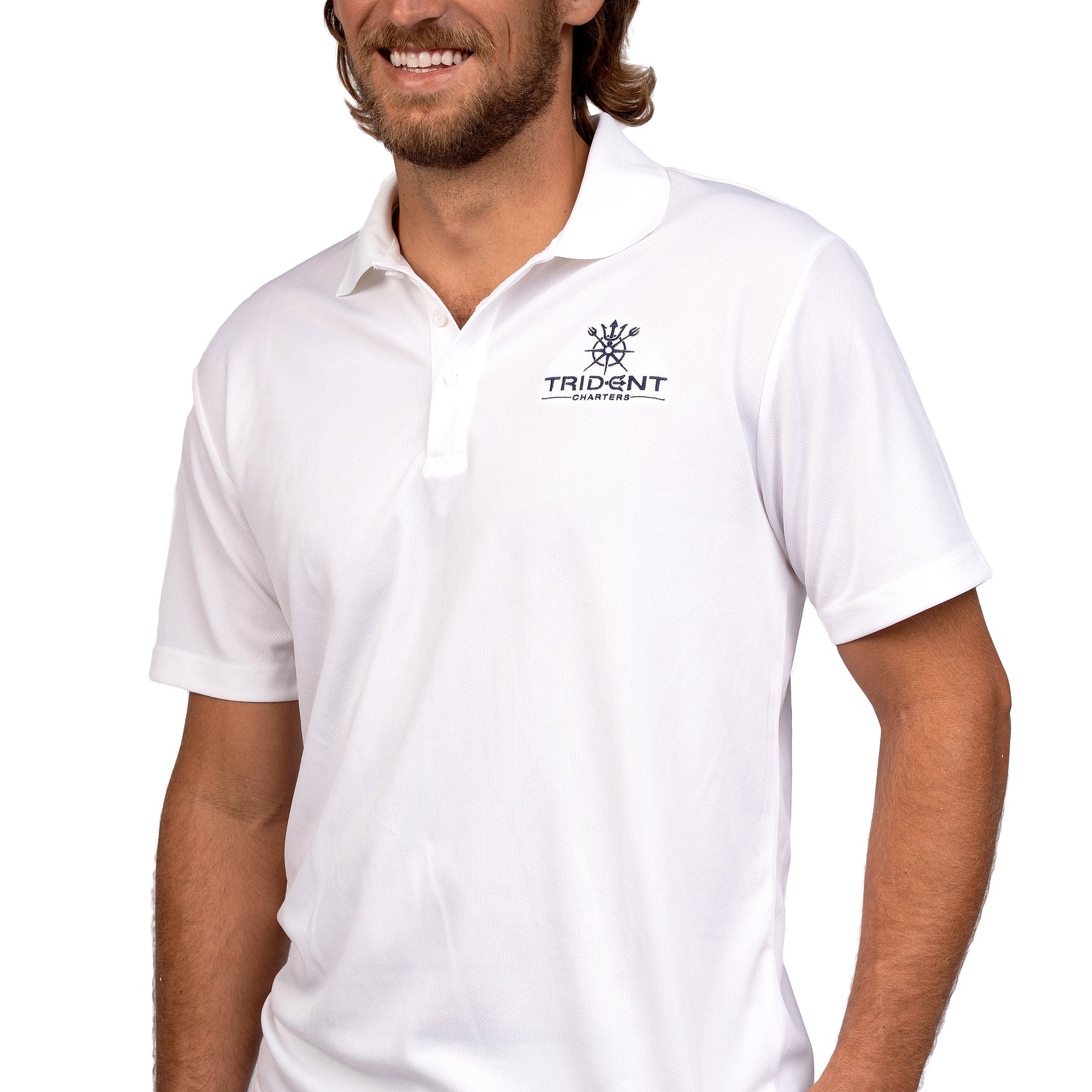White Trident Polo