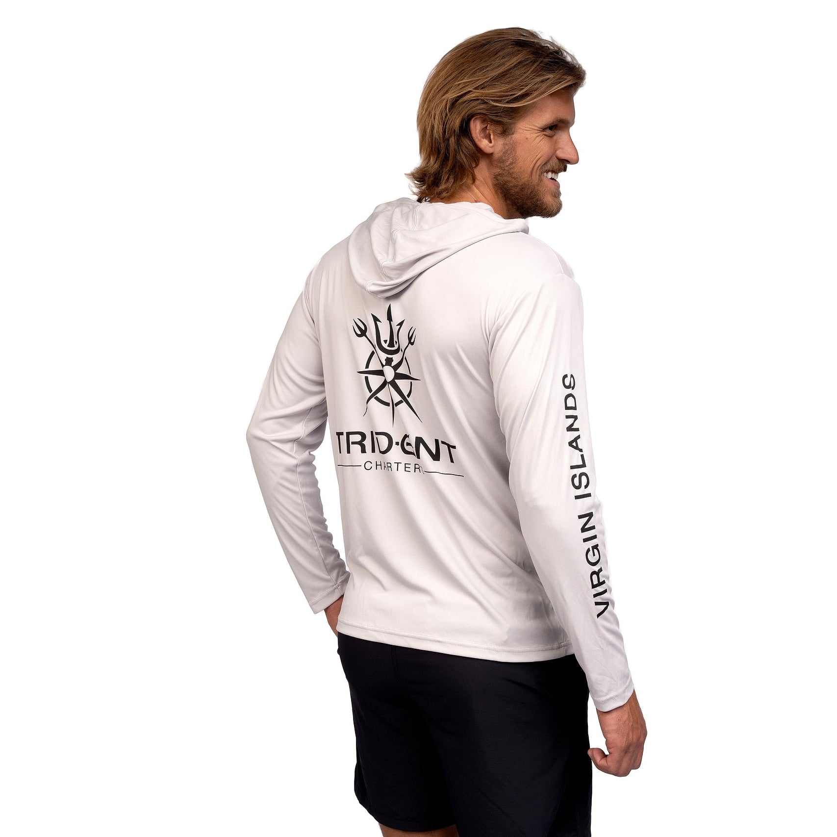 Silver Trident Hood Long Sleeve