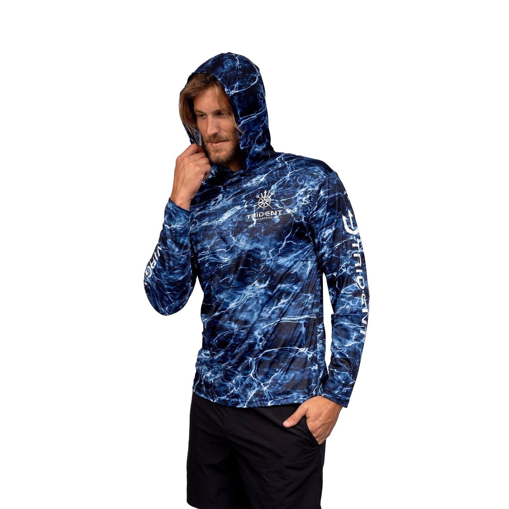 Aqua Trident Hood Long Sleeve