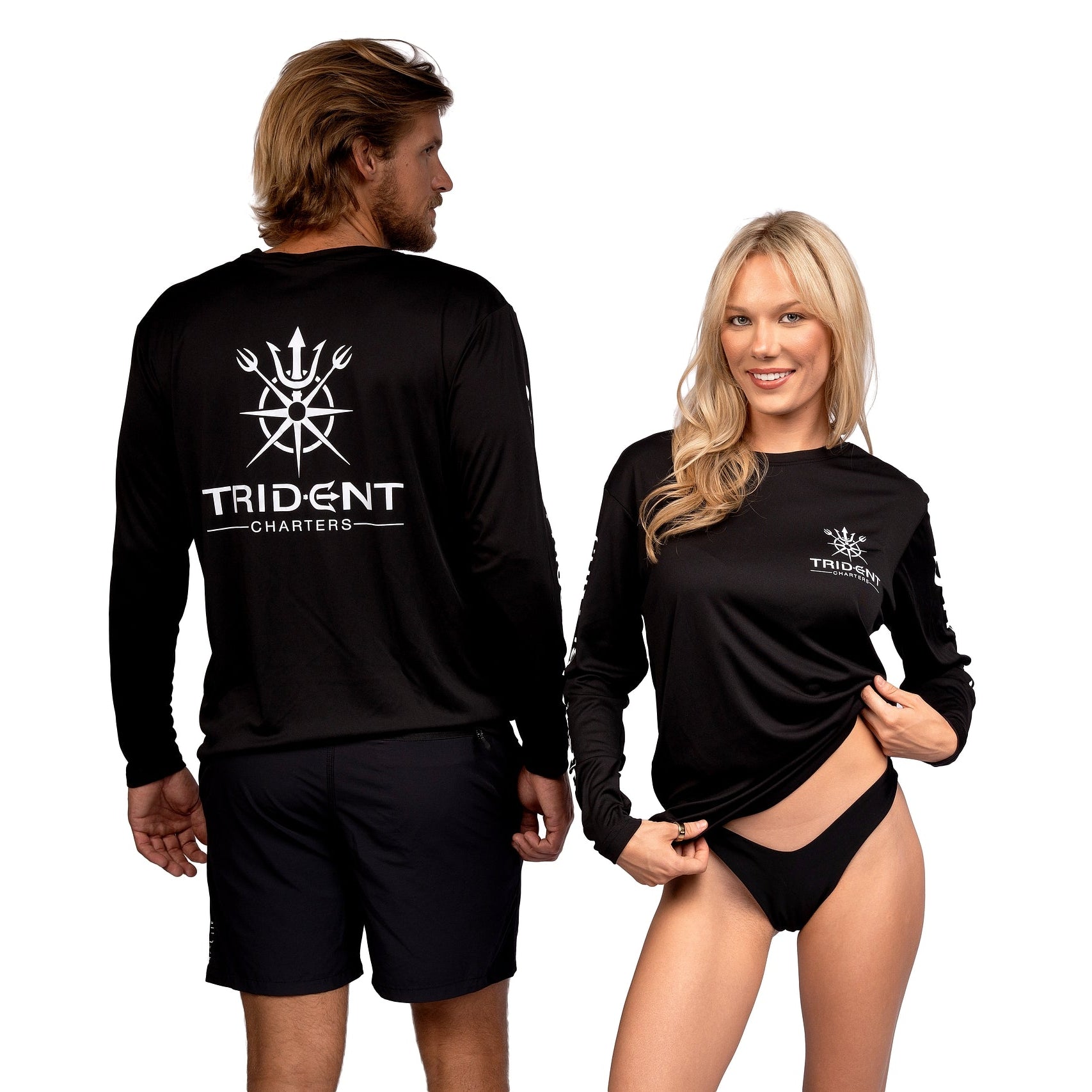 Black Long Sleeve Trident Shirt