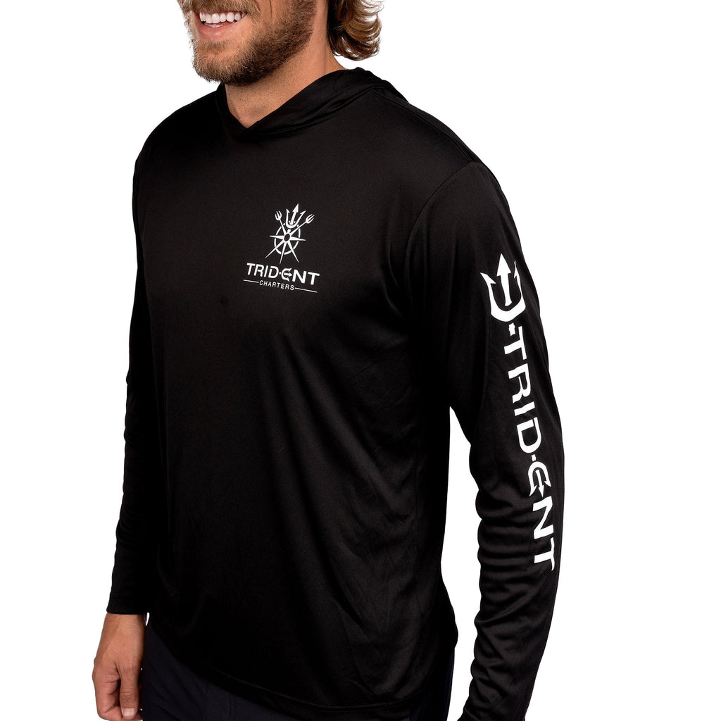 Black Trident Hood Long Sleeve