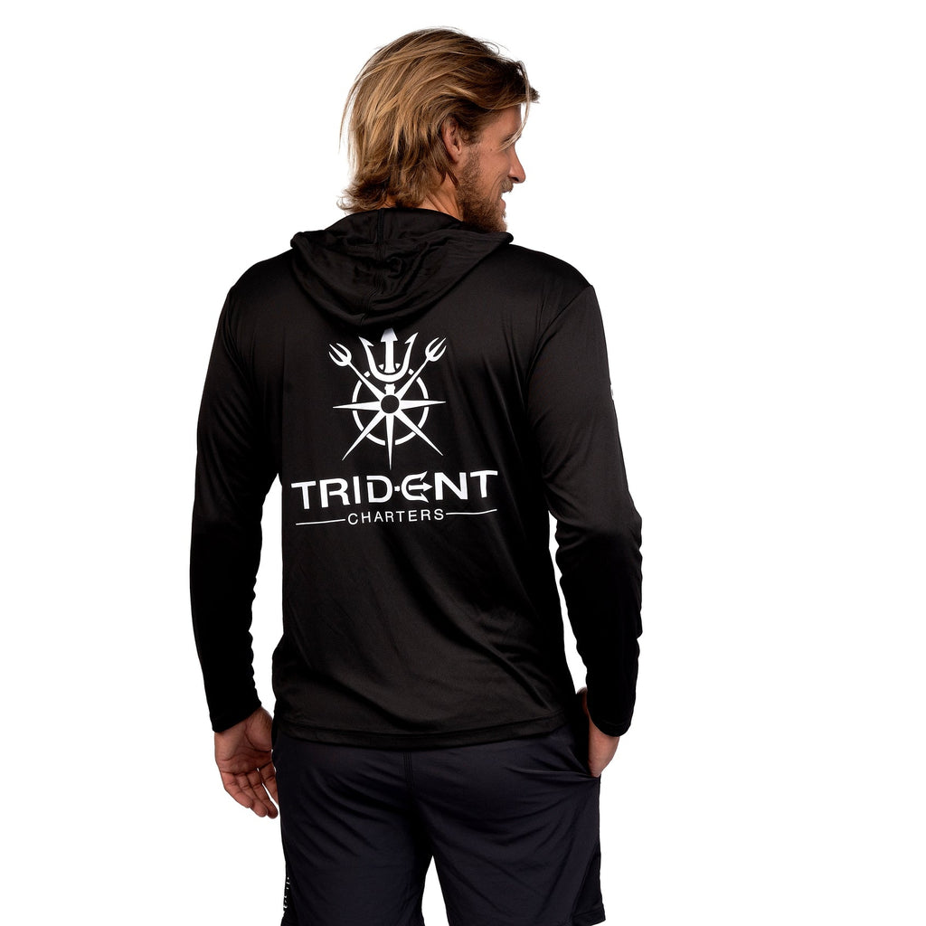 Black Trident Hood Long Sleeve